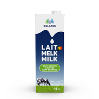 LAIT DEMI-ECREME UHT 12X1L SOLAREC VIS
