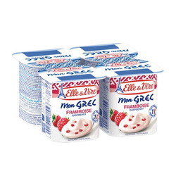 ELLE & VIRE GREC FRAMBOISE 4X125G